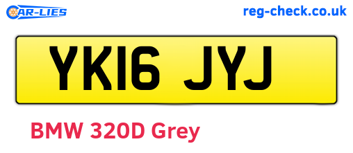 YK16JYJ are the vehicle registration plates.