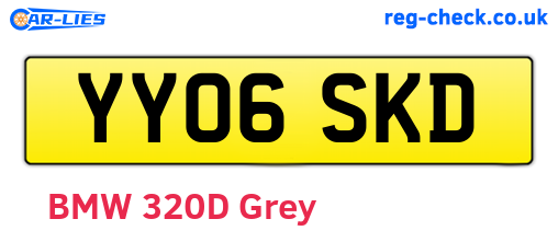 YY06SKD are the vehicle registration plates.
