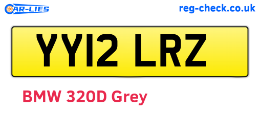 YY12LRZ are the vehicle registration plates.