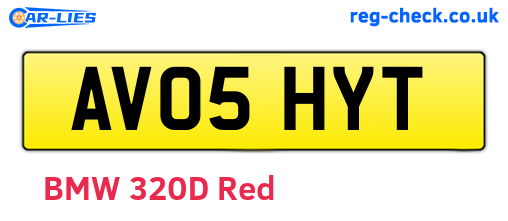 AV05HYT are the vehicle registration plates.