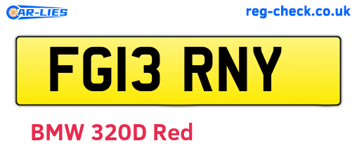 FG13RNY are the vehicle registration plates.