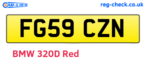 FG59CZN are the vehicle registration plates.