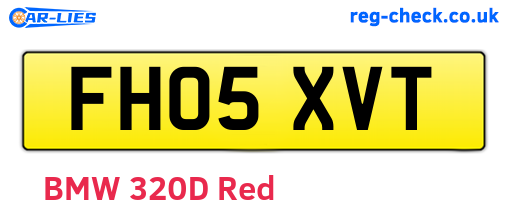 FH05XVT are the vehicle registration plates.