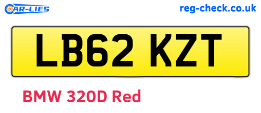 LB62KZT are the vehicle registration plates.