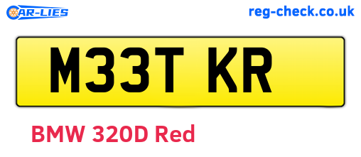 M33TKR are the vehicle registration plates.