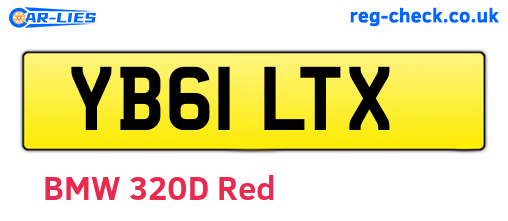 YB61LTX are the vehicle registration plates.
