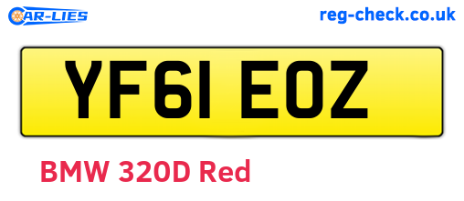 YF61EOZ are the vehicle registration plates.