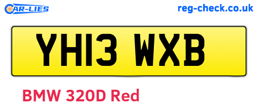 YH13WXB are the vehicle registration plates.