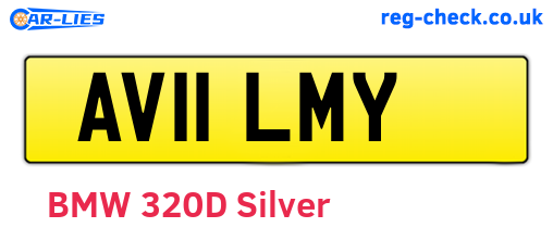 AV11LMY are the vehicle registration plates.