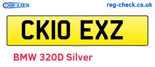 CK10EXZ are the vehicle registration plates.
