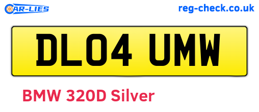 DL04UMW are the vehicle registration plates.