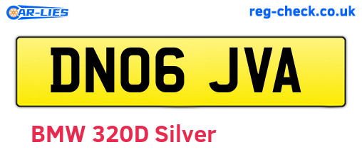 DN06JVA are the vehicle registration plates.