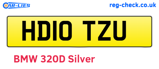 HD10TZU are the vehicle registration plates.