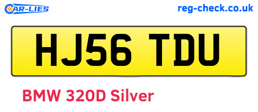 HJ56TDU are the vehicle registration plates.