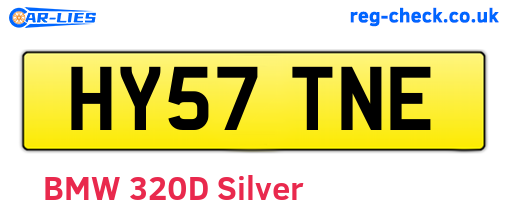 HY57TNE are the vehicle registration plates.
