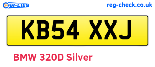 KB54XXJ are the vehicle registration plates.