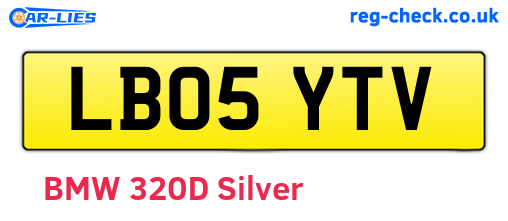 LB05YTV are the vehicle registration plates.