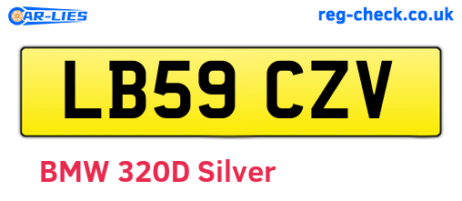 LB59CZV are the vehicle registration plates.