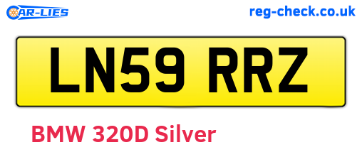 LN59RRZ are the vehicle registration plates.