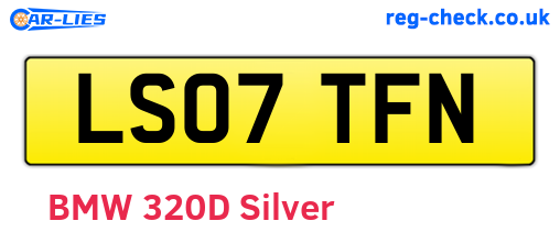 LS07TFN are the vehicle registration plates.