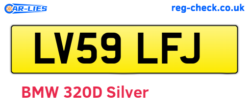 LV59LFJ are the vehicle registration plates.