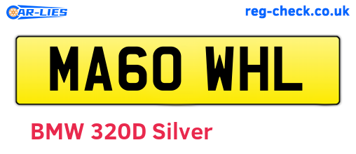 MA60WHL are the vehicle registration plates.