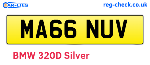 MA66NUV are the vehicle registration plates.