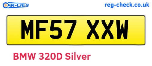 MF57XXW are the vehicle registration plates.