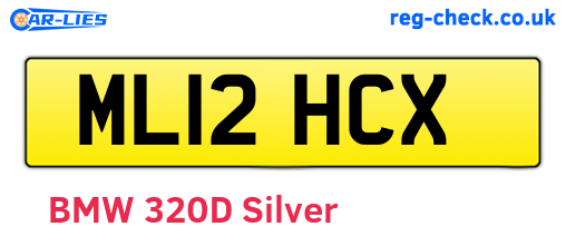 ML12HCX are the vehicle registration plates.