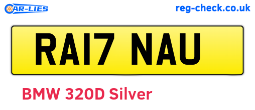 RA17NAU are the vehicle registration plates.