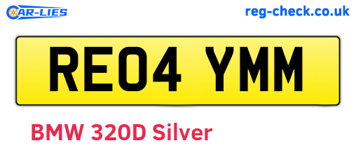 RE04YMM are the vehicle registration plates.