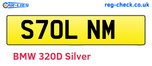 S70LNM are the vehicle registration plates.