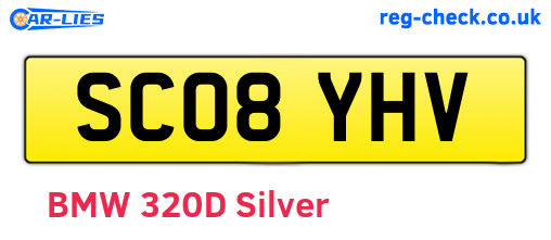 SC08YHV are the vehicle registration plates.