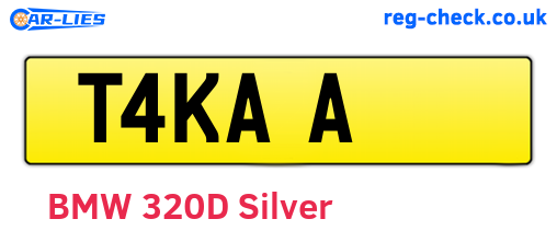T4KAA are the vehicle registration plates.