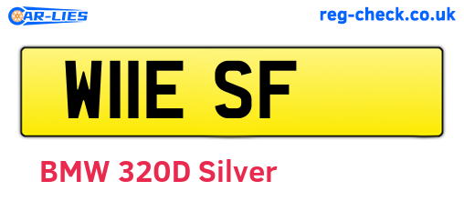 W11ESF are the vehicle registration plates.
