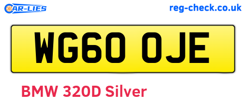 WG60OJE are the vehicle registration plates.