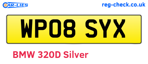 WP08SYX are the vehicle registration plates.
