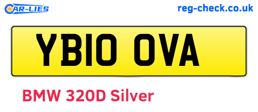 YB10OVA are the vehicle registration plates.