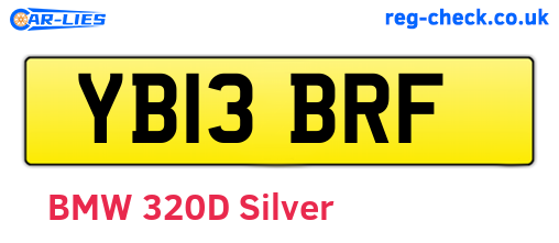 YB13BRF are the vehicle registration plates.