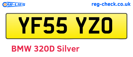 YF55YZO are the vehicle registration plates.