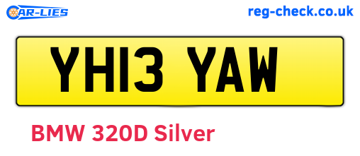 YH13YAW are the vehicle registration plates.