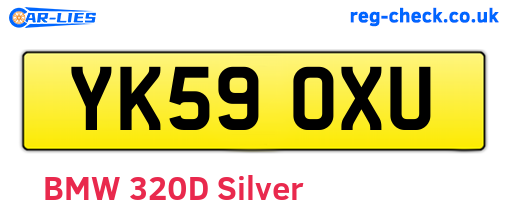 YK59OXU are the vehicle registration plates.