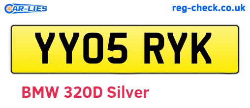 YY05RYK are the vehicle registration plates.