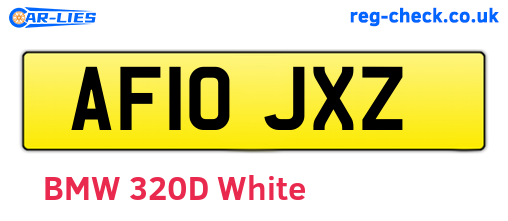 AF10JXZ are the vehicle registration plates.