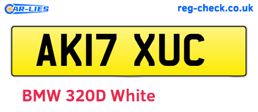 AK17XUC are the vehicle registration plates.