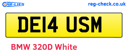 DE14USM are the vehicle registration plates.