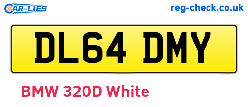 DL64DMY are the vehicle registration plates.