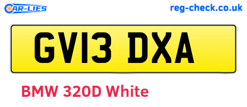GV13DXA are the vehicle registration plates.