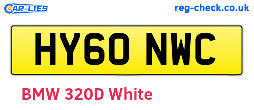 HY60NWC are the vehicle registration plates.