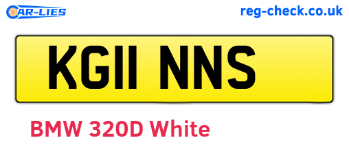 KG11NNS are the vehicle registration plates.